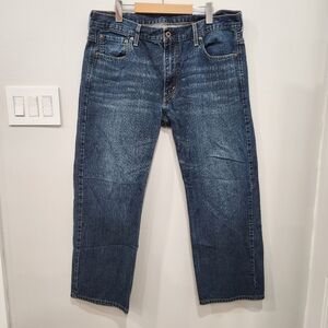 Vintage Levi's 569 Jeans Mens 36x30 Blue Dark Wash Straight Leg Loose Baggy Y2K